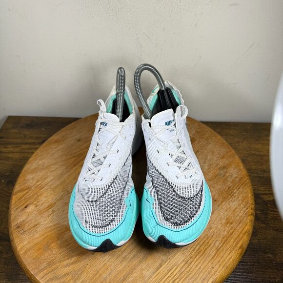 Nike ZoomX Vaporfly Next% 2 Women's Size 7 Shoe White Aurora Green CU4123-101 - Picture 8 of 9
